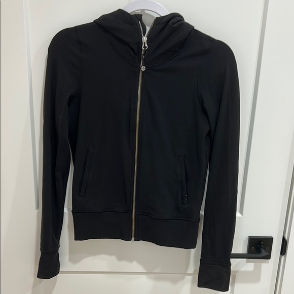 Lululemon slim black zip hoodie - Picture 1 of 3